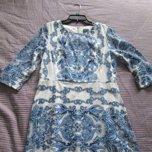 Gabby Skye Blue and White Lace Dress